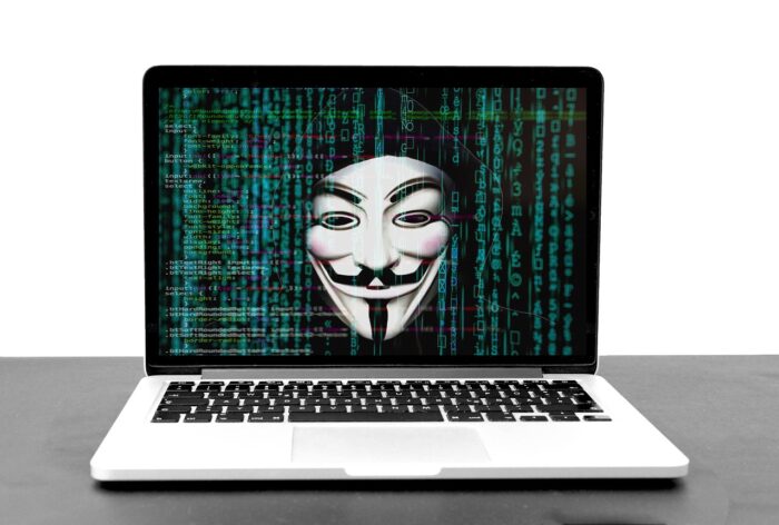 Laptop mit Anonymous